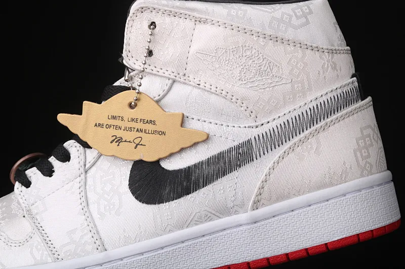 All categories Air Jordan Jordan series basketball shoes Air Jordan 1 Mid Different versions CLOT x Air Jordan 1 Mid "Fearless" AJ1 Joe 1 mid-top white silk CU2804-100
